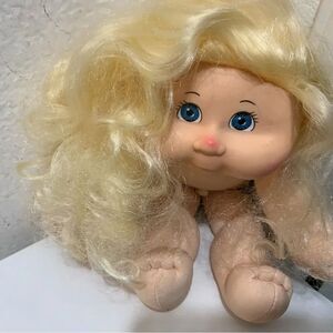 Cabbage Patch Kid Doll Long Blonde Hair Green Eyes Clean